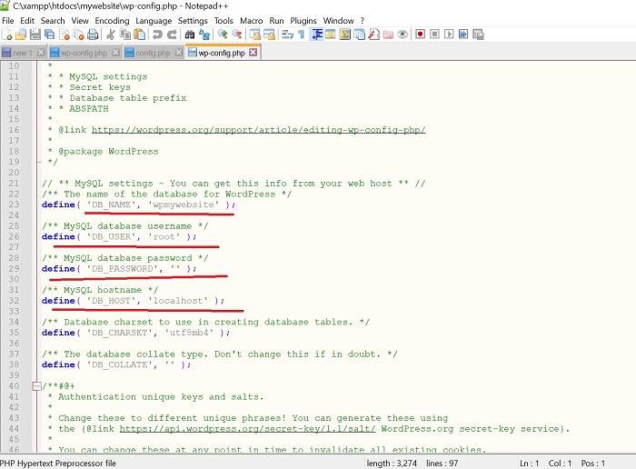 wpconfigmanually VsDevInfo Tech wordpress wp configphp edit
