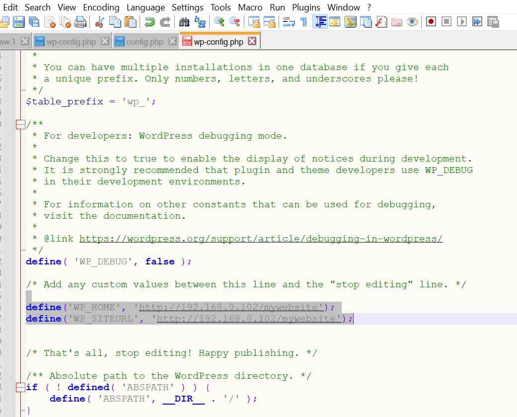 definerulesconfig VsDevInfo Tech edit wp config file wordpress