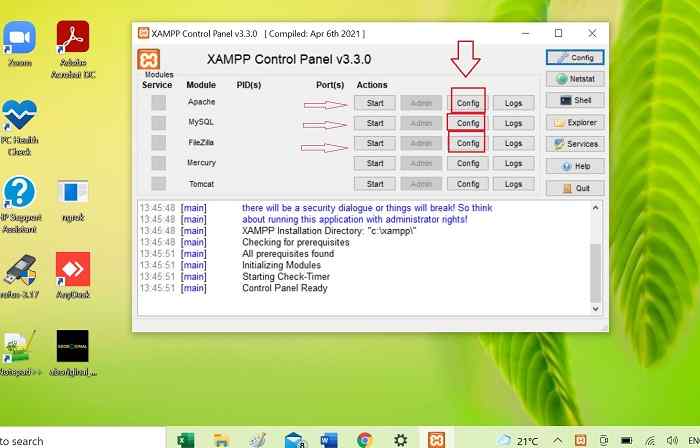 xamppcontrolpanel VsDevInfo Tech Mysql server