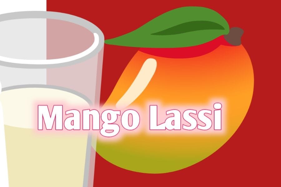 Mango lassi preparation